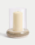 Marks & Spencer "Glazed Drip Ceramic Hurricane Candle Holder"